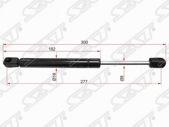 719 р. Упор капота SAT (газовый)  Audi A4  B5 8D2 седан (1994-2001), Audi TT  8N (1998-2006), Skoda Fabia  Mk1 (2004-2008), Volkswagen Bora (1998-2005), Volkswagen Jetta  A4 (1998-2005), Volkswagen Passat  B5 (1996-2000)  с доставкой в г. Нижний Новгород. Увеличить фотографию 1