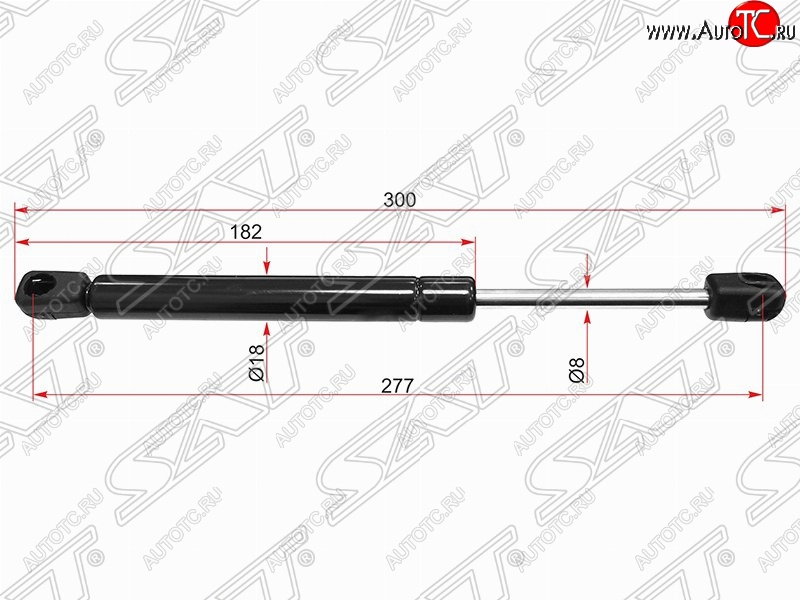 719 р. Упор капота SAT (газовый)  Audi A4  B5 8D2 седан (1994-2001), Audi TT  8N (1998-2006), Skoda Fabia  Mk1 (2004-2008), Volkswagen Bora (1998-2005), Volkswagen Jetta  A4 (1998-2005), Volkswagen Passat  B5 (1996-2000)  с доставкой в г. Нижний Новгород