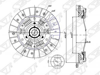 Комплект сцепления SAT (1.4) Skoda Octavia A5 дорестайлинг лифтбэк (2004-2008)