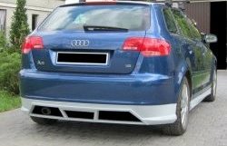 Накладка на задний бампер CSR Audi A3 8P1 хэтчбэк 3 дв. дорестайлинг (2003-2005)