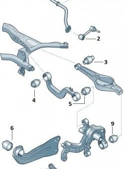 1 069 р. Полиуретановый сайлентблок поперечного рычага задней подвески Точка Опоры  Audi A3 (8PA хэтчбэк 5 дв.,  8P1 хэтчбэк 3 дв.), Seat Altea (5P), Leon (1P хэтчбэк 5 дв.), Toledo (универсал), Skoda Octavia (A5), Superb (B6 (3T),  B6 (3T5),  (B6) 3T), Yeti, Volkswagen Golf (5), Golf Plus (5), Jetta (A6), Passat (B6), Tiguan (NF), Touran (1T)  с доставкой в г. Нижний Новгород. Увеличить фотографию 2