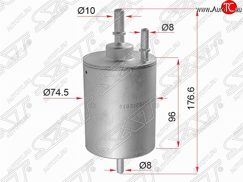 1 399 р. Топливный фильтр SAT (1.8/2.4/3.0/4.2) Audi A6 C6 дорестайлинг, седан (2004-2008)  с доставкой в г. Нижний Новгород