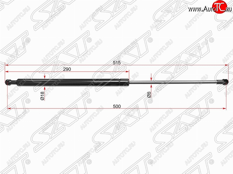 569 р. Упор крышки багажника SAT (газовый)  Audi A4  B6 (2000-2006) универсал  с доставкой в г. Нижний Новгород