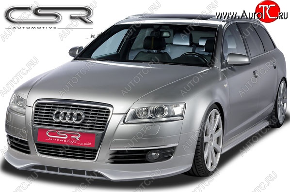 4 999 р. Накладка на передний бампер CSR v2 Audi A6 C6 дорестайлинг, седан (2004-2008)  с доставкой в г. Нижний Новгород