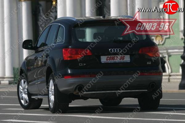 13 184 р. Защита заднего бампера Souz-96 (d 42) Audi Q7 4L дорестайлинг (2005-2009)  с доставкой в г. Нижний Новгород