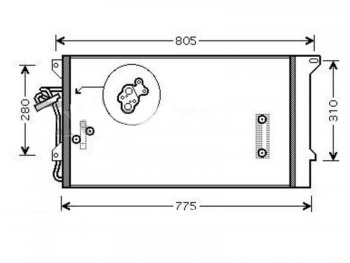 Радиатор кондиционера SAT Volkswagen Touareg GP дорестайлинг (2002-2007)