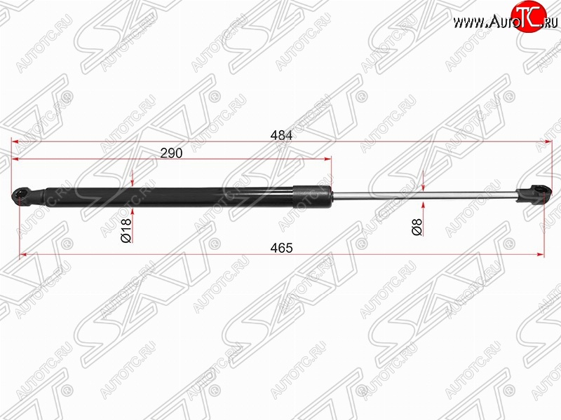 579 р. Упор крышки багажника SAT  BMW 1 серия ( F21,  F20) (2011-2020) хэтчбэк 3 дв. дорестайлинг, хэтчбэк 5 дв. дорестайлинг, хэтчбэк 3 дв. 1-ый рестайлинг, хэтчбэк 3 дв. 2-ой рестайлинг, хэтчбэк 5 дв. 2-ой рестайлинг  с доставкой в г. Нижний Новгород