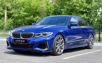 13 499 р. Сплиттер переднего М-бампера М-Perfomance  BMW 3 серия  G20 (2018-2022) седан (цвет: черный глянец)  с доставкой в г. Нижний Новгород. Увеличить фотографию 13