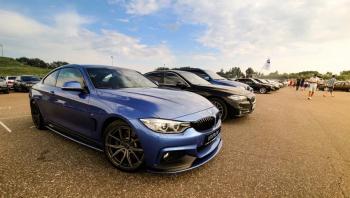 14 499 р. Сплиттер переднего бампера М-Perfomance BMW 4 серия F32 купе дорестайлинг (2013-2017) (цвет: черный матовый)  с доставкой в г. Нижний Новгород. Увеличить фотографию 2