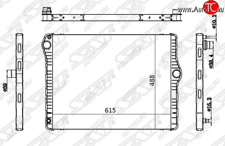 12 649 р. Радиатор двигателя SAT (пластинчатый)  BMW 5 серия ( F11,  F10) (2009-2017) дорестайлинг, универсал, седан дорестайлинг, рестайлинг, седан, рестайлинг, универсал  с доставкой в г. Нижний Новгород