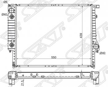 6 399 р. Радиатор двигателя SAT (трубчатый)  BMW 3 серия ( E30,  E36) - 7 серия  E32  с доставкой в г. Нижний Новгород. Увеличить фотографию 1