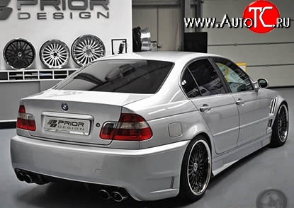 11 799 р. Задний бампер Prior Design BMW 3 серия E46 седан дорестайлинг (1998-2001) (Неокрашенный)  с доставкой в г. Нижний Новгород