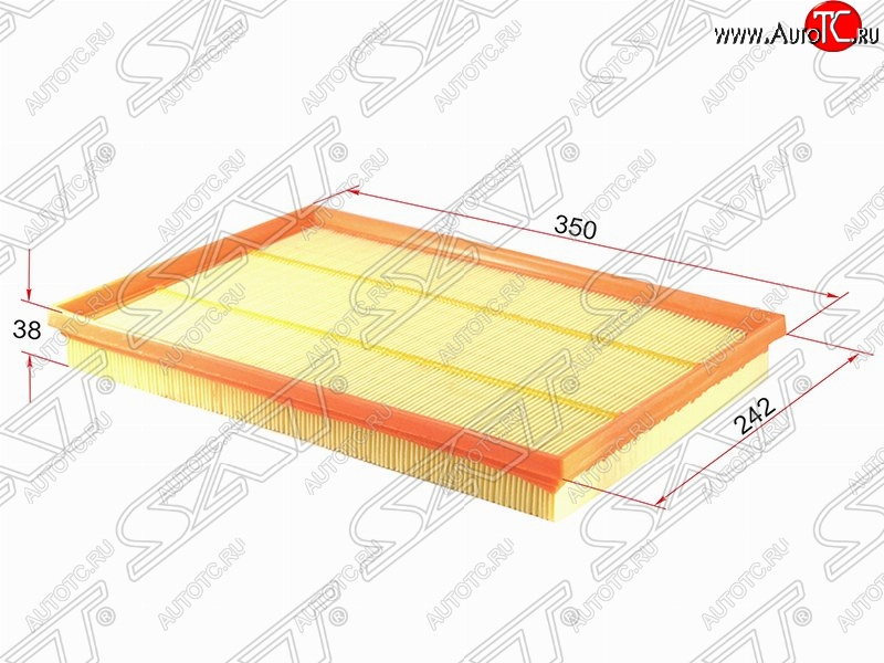 549 р. Фильтр воздушный двигателя SAT (350х242х38 mm)  BMW X5  E70 (2006-2013) дорестайлинг, рестайлинг  с доставкой в г. Нижний Новгород