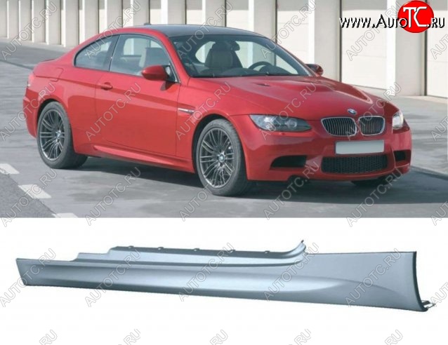 17 449 р. Пороги накладки E92 (Coupe) M-pakiet BMW 3 серия E92 купе дорестайлинг (2005-2010) (Неокрашенные)  с доставкой в г. Нижний Новгород