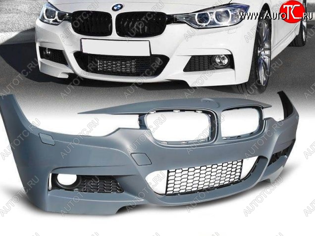 29 949 р. Передний бампер M-pakiet BMW 3 серия F30 седан дорестайлинг (2012-2015) (Неокрашенный)  с доставкой в г. Нижний Новгород