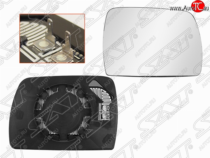 719 р. Правое полотно зеркала SAT (голубой, асферическое с обогревом) BMW X3 E83 (2003-2009)  с доставкой в г. Нижний Новгород