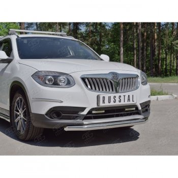 13 649 р. Одинарная защита переднего бампера из трубы d63 мм SLITKOFF Brilliance V5 (2012-2018)  с доставкой в г. Нижний Новгород. Увеличить фотографию 2