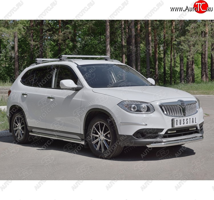 13 649 р. Одинарная защита переднего бампера из трубы d63 мм SLITKOFF Brilliance V5 (2012-2018)  с доставкой в г. Нижний Новгород