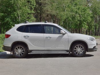 Порожки для ног (Ø42 мм) SLITKOFF Brilliance V5 (2012-2018)  (лист - алюминий, профиль - сталь)