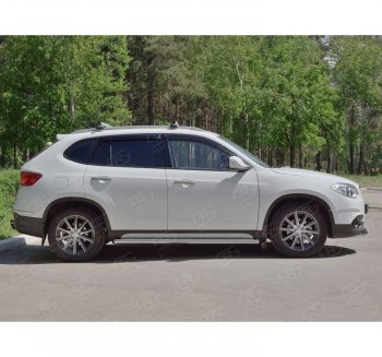 17 599 р. Защита порогов из круглой трубы d63 мм SLITKOFF v1  Brilliance V5 (2012-2018)  с доставкой в г. Нижний Новгород. Увеличить фотографию 2