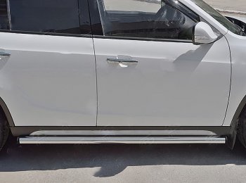 16 549 р. Защита порогов из круглой трубы d63 мм SLITKOFF v2  Brilliance V5 (2012-2018)  с доставкой в г. Нижний Новгород. Увеличить фотографию 2