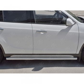 17 599 р. Защита порогов из круглой трубы d63 мм SLITKOFF v3  Brilliance V5 (2012-2018)  с доставкой в г. Нижний Новгород. Увеличить фотографию 2