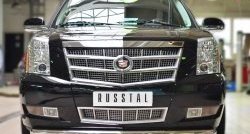 14 349 р. Одинарная защита переднего бампера диаметром 76 мм SLITKOFF Cadillac Escalade GMT926 джип 5 дв. короткая база (2006-2014)  с доставкой в г. Нижний Новгород. Увеличить фотографию 2