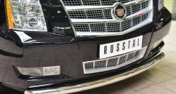 14 349 р. Одинарная защита переднего бампера диаметром 76 мм SLITKOFF Cadillac Escalade GMT926 джип 5 дв. короткая база (2006-2014)  с доставкой в г. Нижний Новгород. Увеличить фотографию 3