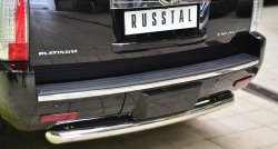 12 799 р. Защита заднего бампера (Ø76 мм, нержавейка) SLITKOFF Cadillac Escalade GMT926 джип 5 дв. короткая база (2006-2014)  с доставкой в г. Нижний Новгород. Увеличить фотографию 2