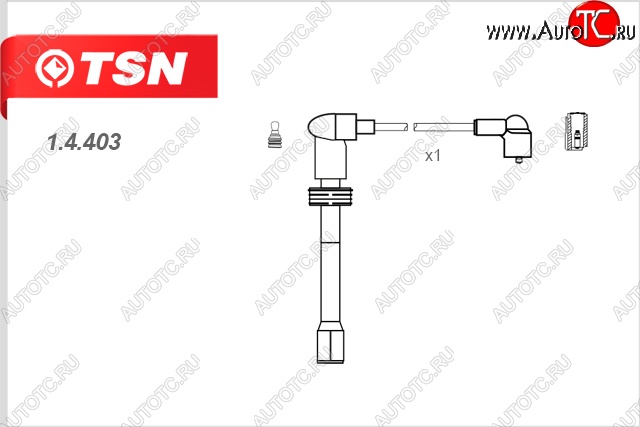 179 р. Провод высоковольтный свечной (№3) TSN  Chery Cross Eastar  B14 - M12  с доставкой в г. Нижний Новгород