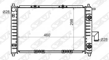 6 199 р. Радиатор двигателя SAT (пластинчатый)  Chery QQ6 (2006-2010), Daewoo Matiz ( M100,  M150) (1998-2016)  с доставкой в г. Нижний Новгород. Увеличить фотографию 1