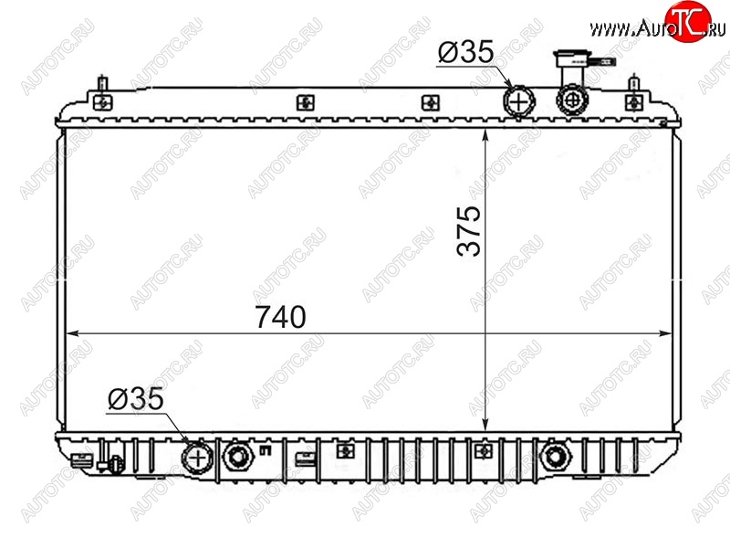 12 549 р. Радиатор двигателя SAT (пластинчатый, МКПП/АКПП, 2.4 4G64) Chery Tiggo T11 дорестайлинг (2005-2013)  с доставкой в г. Нижний Новгород