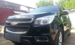 1 469 р. Нижняя сетка на бампер Russtal (черная) Chevrolet Trailblazer GM800 дорестайлинг (2012-2016)  с доставкой в г. Нижний Новгород. Увеличить фотографию 2