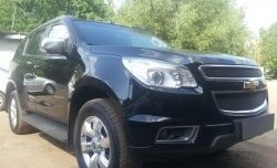 1 469 р. Нижняя сетка на бампер Russtal (черная) Chevrolet Trailblazer GM800 дорестайлинг (2012-2016)  с доставкой в г. Нижний Новгород. Увеличить фотографию 4