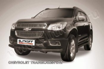 Защита переднего бампера d76 Slitkoff Chevrolet (Шевролет) Trailblazer (Трейлблэйзер)  GM800 (2012-2016) GM800 дорестайлинг