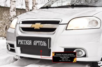 1 429 р. Защитная сетка и заглушка решетки переднего бампера RA Chevrolet Aveo T250 седан рестайлинг (2006-2011)  с доставкой в г. Нижний Новгород. Увеличить фотографию 3