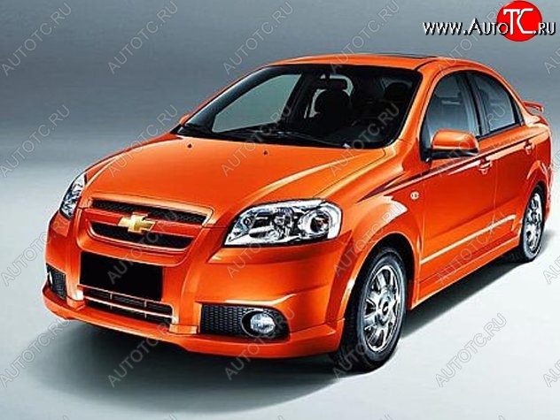 4 499 р. Накладка на передний бампер CT Chevrolet Aveo T250 седан рестайлинг (2006-2011) (Неокрашенная)  с доставкой в г. Нижний Новгород