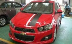 3 699 р. Накладка на передний бампер CT Chevrolet Aveo T300 седан (2011-2015) (Неокрашенная)  с доставкой в г. Нижний Новгород. Увеличить фотографию 2