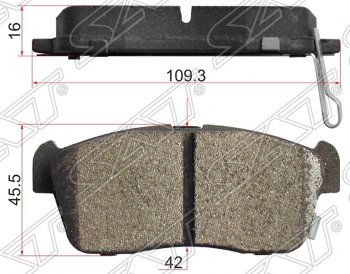 1 169 р. Колодки тормозные SAT (передние) Opel Insignia A рестайлинг седан (2013-2017)  с доставкой в г. Нижний Новгород. Увеличить фотографию 1