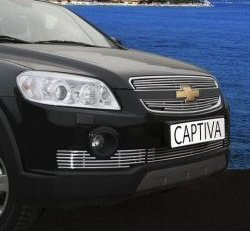 5 354 р. Декоративные вставки воздухозаборника SOUZ-96  Chevrolet Captiva (2006-2011)  дорестайлинг  с доставкой в г. Нижний Новгород. Увеличить фотографию 1