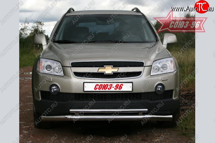 16 514 р. Защита переднего бампера двойная Souz-96 (d76/42) Chevrolet Captiva  дорестайлинг (2006-2011)  с доставкой в г. Нижний Новгород