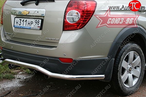 9 989 р. Защита заднего бампера Souz-96 (d60)  Chevrolet Captiva (2006-2011)  дорестайлинг  с доставкой в г. Нижний Новгород