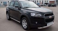 17 749 р. Защита переднего бампера (2 трубыØ63 и 42 мм, нержавейка) Russtal Chevrolet Captiva  дорестайлинг (2006-2011)  с доставкой в г. Нижний Новгород. Увеличить фотографию 4