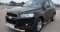 20 349 р. Защита переднего бампера (2 трубыØ76 и 63 мм, нержавейка) Russtal Chevrolet Captiva 1-ый рестайлинг (2011-2013)  с доставкой в г. Нижний Новгород. Увеличить фотографию 4