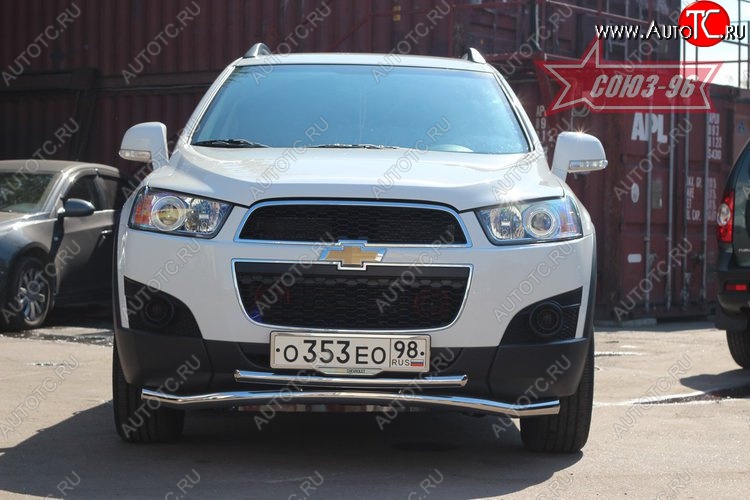 22 679 р. Защита переднего бампера одинарная Souz-96 Premium (d60/42) Chevrolet Captiva 1-ый рестайлинг (2011-2013)  с доставкой в г. Нижний Новгород