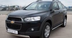 14 999 р. Защита переднего бампера (Ø75х42 мм, нержавейка) Russtal Chevrolet Captiva 1-ый рестайлинг (2011-2013)  с доставкой в г. Нижний Новгород. Увеличить фотографию 4