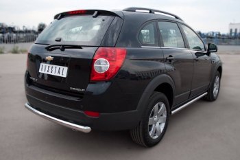 13 299 р. Защита порогов из круглой трубы d63 мм Russtal v3 Chevrolet Captiva 1-ый рестайлинг (2011-2013)  с доставкой в г. Нижний Новгород. Увеличить фотографию 2