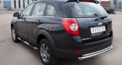 15 499 р. Защита заднего бампера (Ø63 и 42 мм, нержавейка) SLITKOFF  Chevrolet Captiva (2011-2013) 1-ый рестайлинг  с доставкой в г. Нижний Новгород. Увеличить фотографию 4