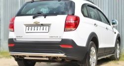 14 999 р. Защита заднего бампера (Ø63 и 42 мм, нержавейка) Russtal Chevrolet Captiva 2-ой рестайлинг (2013-2016)  с доставкой в г. Нижний Новгород. Увеличить фотографию 4