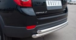 15 849 р. Защита заднего бампера (2 трубы Ø63 мм, нержавейка) SLITKOFF  Chevrolet Captiva (2011-2013) 1-ый рестайлинг  с доставкой в г. Нижний Новгород. Увеличить фотографию 2